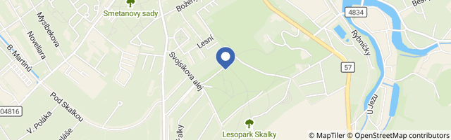 Mapa - Lesopark Skalky