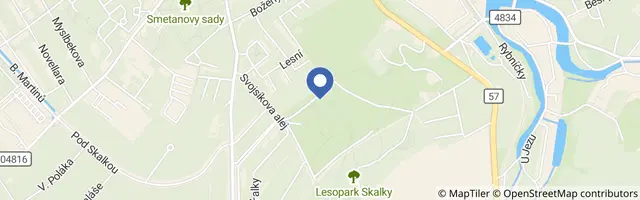 Mapa - Lesopark Skalky