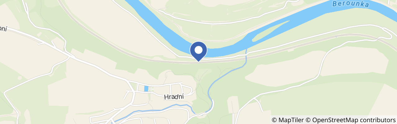 Mapa - Zřícenina hradu Tetín