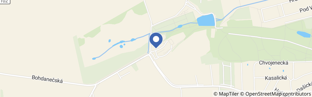 Mapa - Zámecký areál Ctěnice