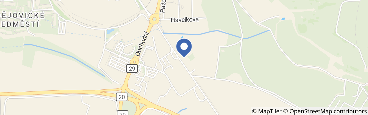 Mapa - Zemský hřebčinec Písek