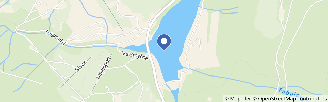 Mapa - Labská přehrada