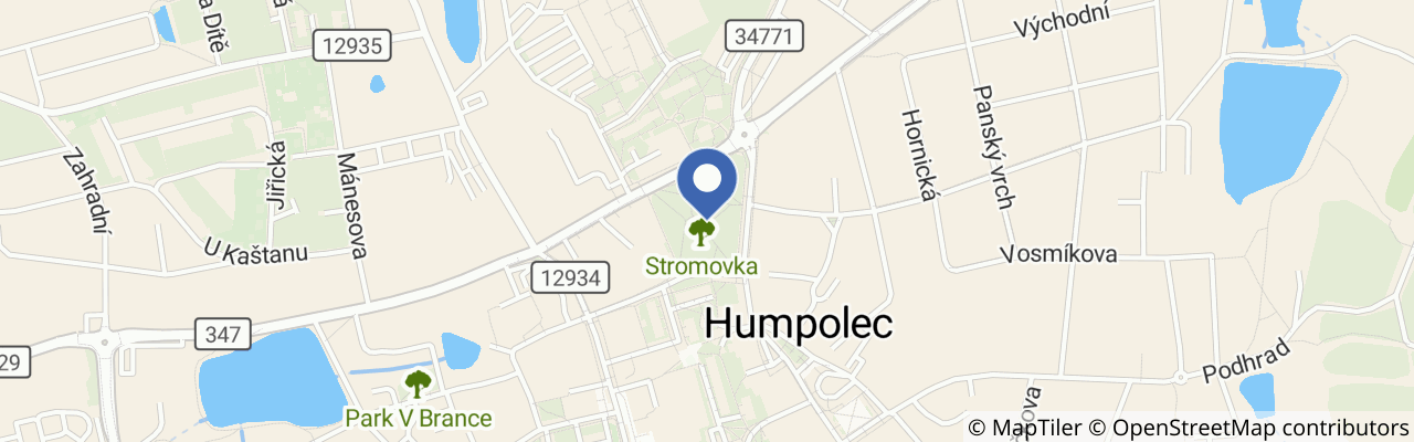 Mapa - Park Stromovka Humpolec