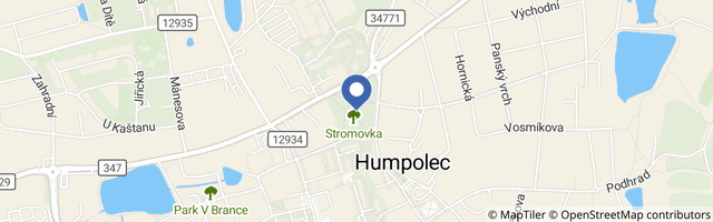 Mapa - Park Stromovka Humpolec