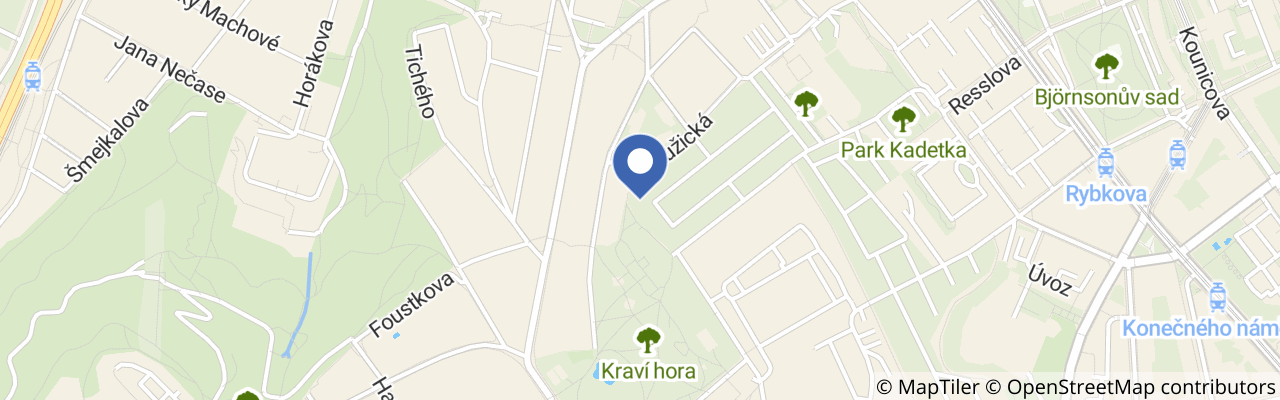 Mapa - Hvězdárna a planetárium Brno