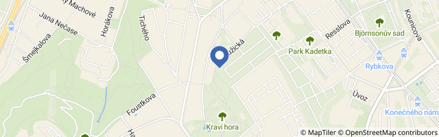 Mapa - Hvězdárna a planetárium Brno