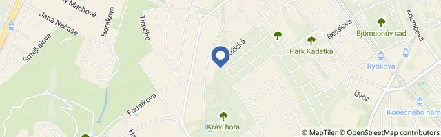 Mapa - Hvězdárna a planetárium Brno