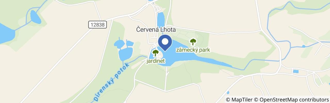 Mapa - Zámek Červená Lhota