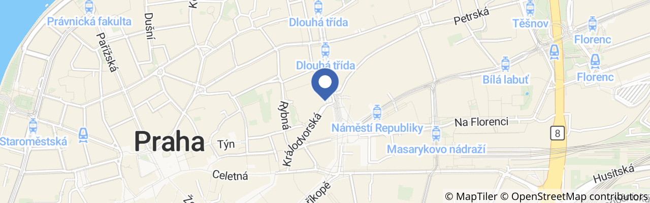 Mapa - Retro muzeum Praha