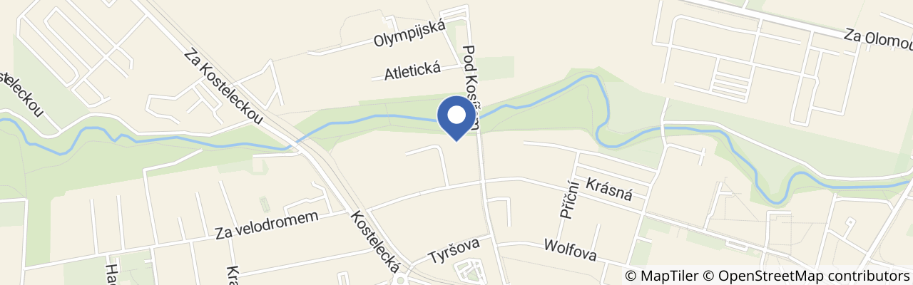 Mapa - Dětské dopravní centrum Prostějov