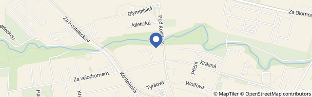 Mapa - Dětské dopravní centrum Prostějov