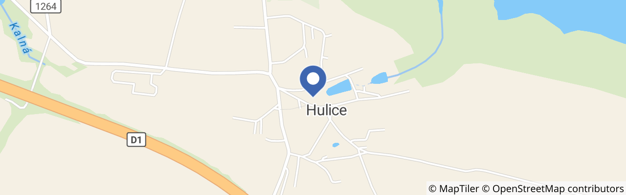 Mapa - Dětské hiště a street workout hřiště Hulice