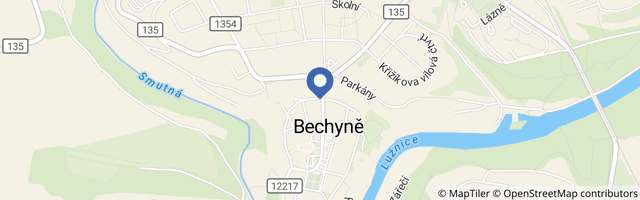 Mapa - Skřítkov Bechyně