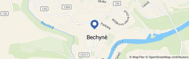 Mapa - Skřítkov Bechyně