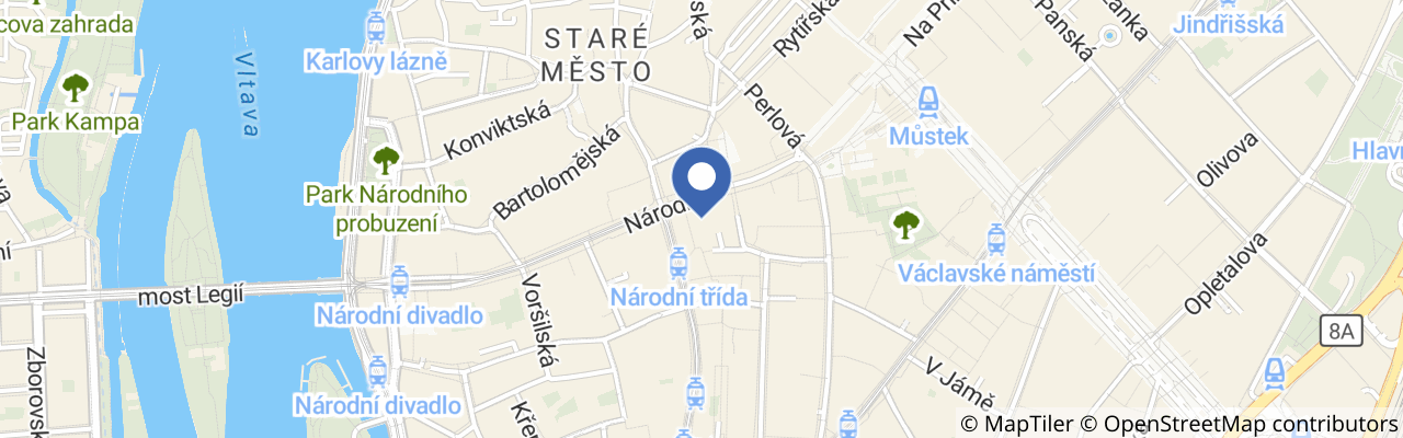 Mapa - Back in Time Prague