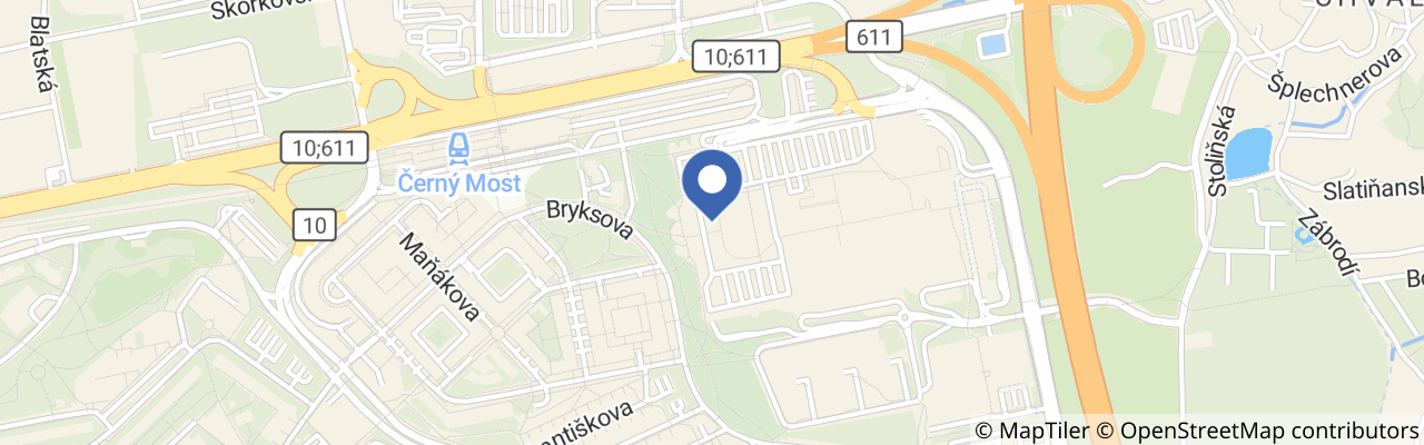 Mapa - Centrum Černý Most