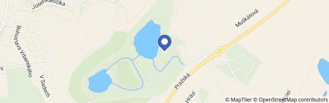 Mapa - Areál sportovně rekreační Benedikt Most