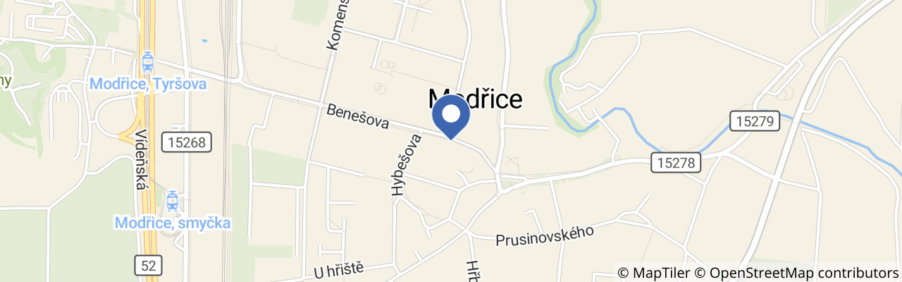 Mapa - Hotel U Kostela