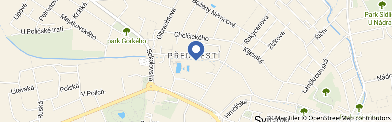 Mapa - Garni hotel Svitavy