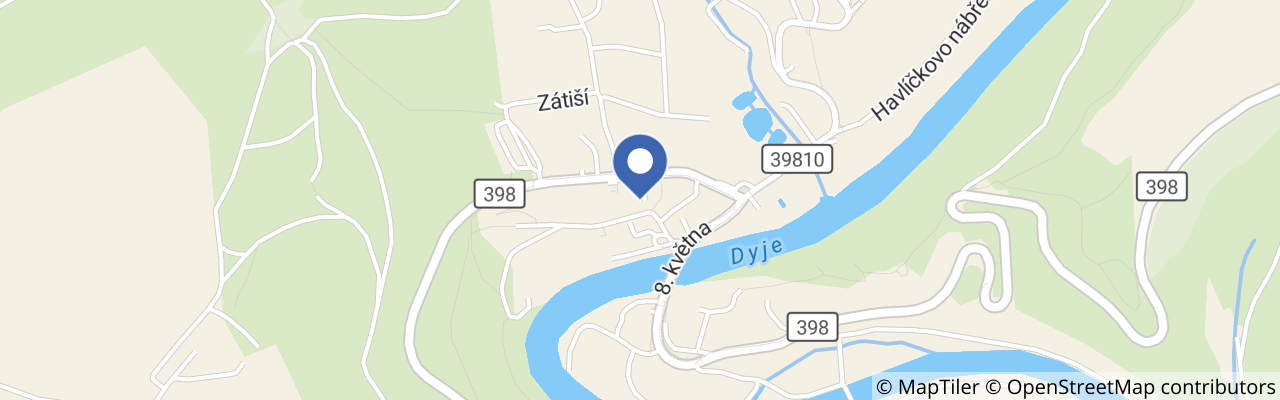 Mapa - Penzion Jelen Vranov nad Dyjí
