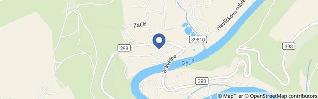 Mapa - Penzion Jelen Vranov nad Dyjí