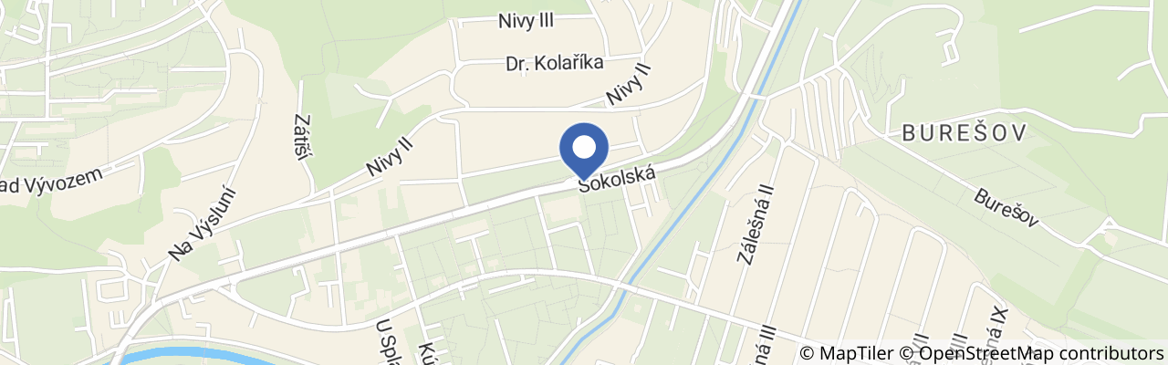 Mapa - Penzion Sokolská