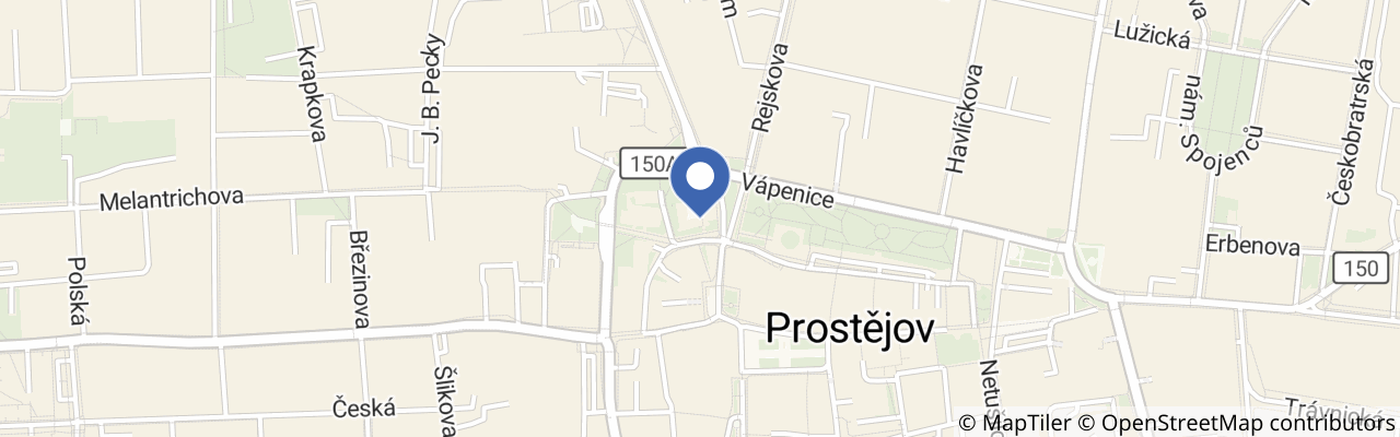 Mapa - Prostějovský zámek