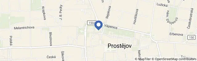 Mapa - Prostějovský zámek