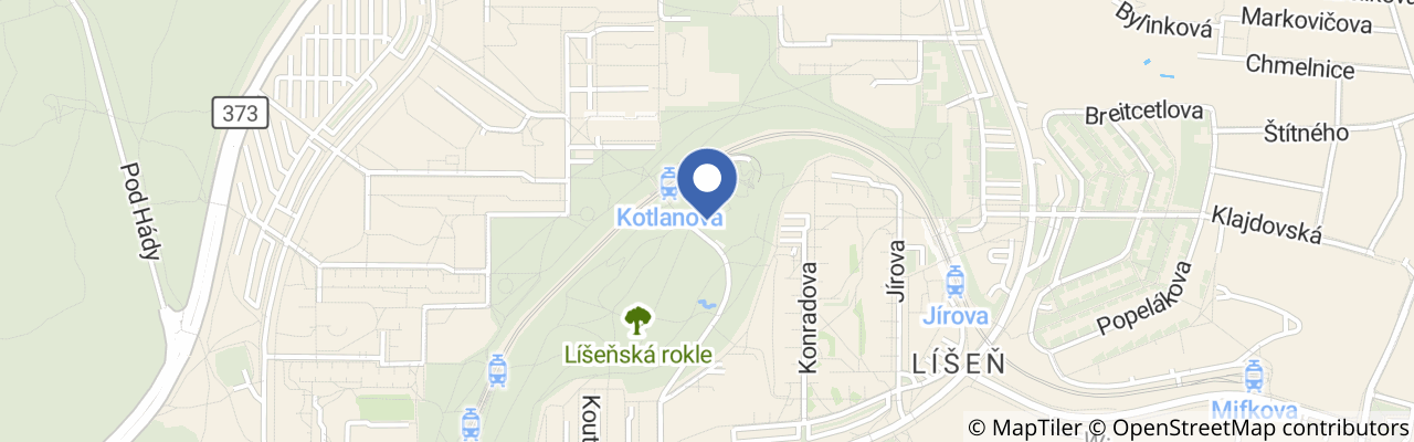 Mapa - Líšeňská rokle