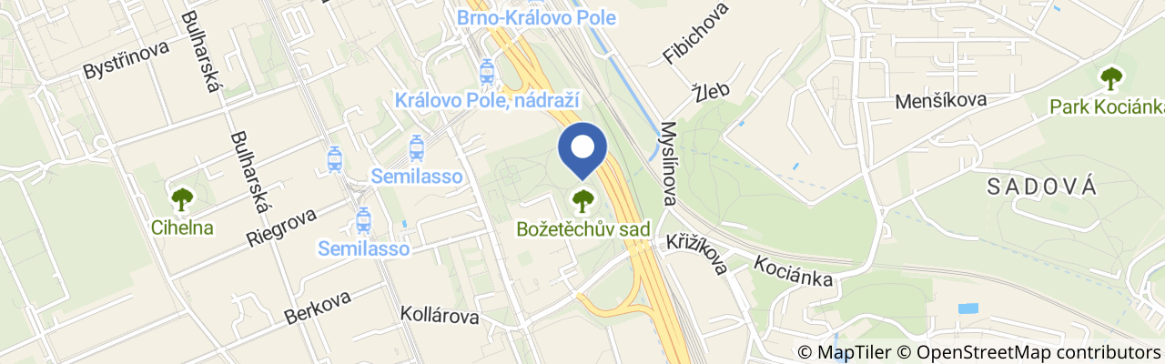 Mapa - Božetěchův sad