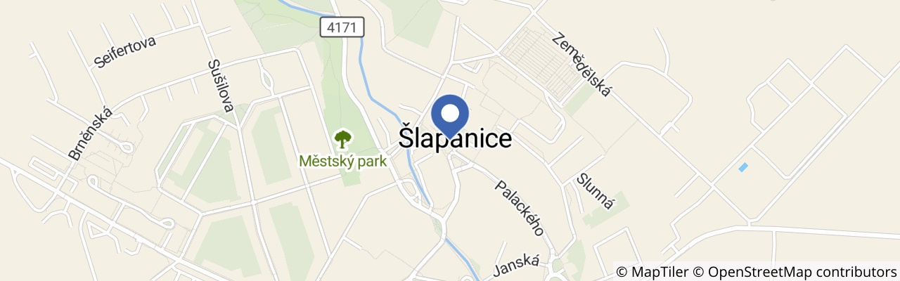 Mapa - Muzeum ve Šlapanicích