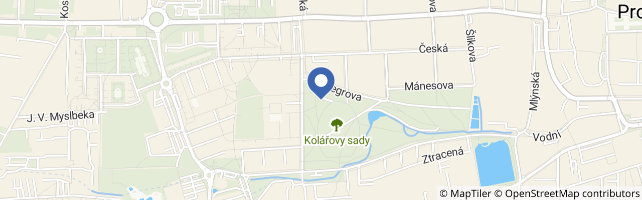 Mapa - Dětské hřiště Kolářovy sady