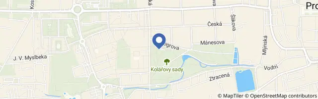 Mapa - Dětské hřiště Kolářovy sady