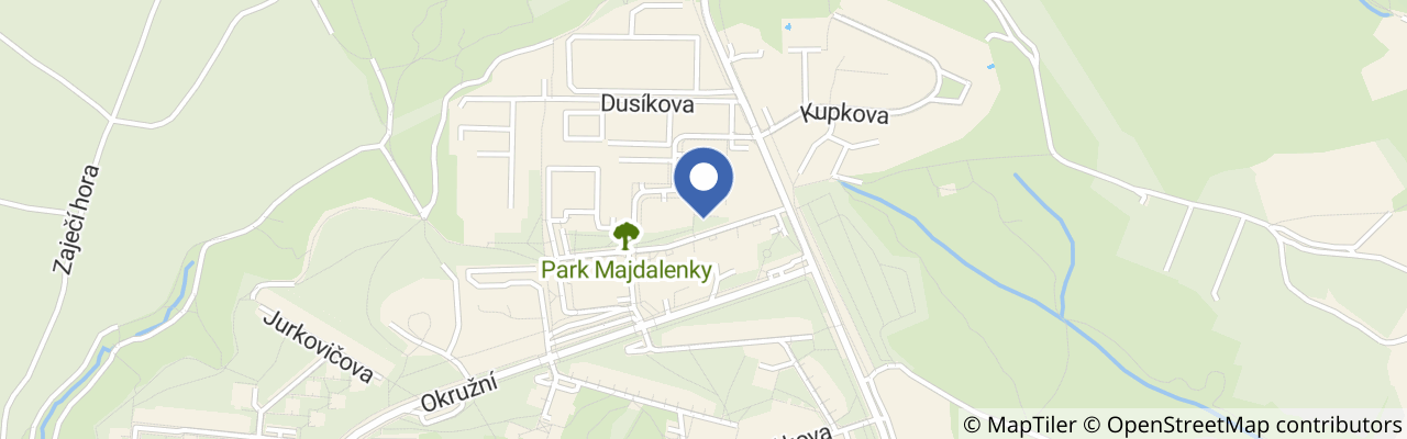 Mapa - hřiště na Majdalenkách