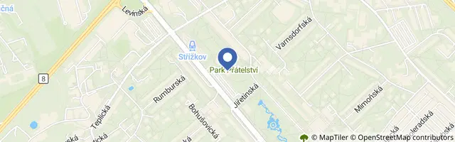 Mapa - Dětské hřiště u stanice metra Střížkov