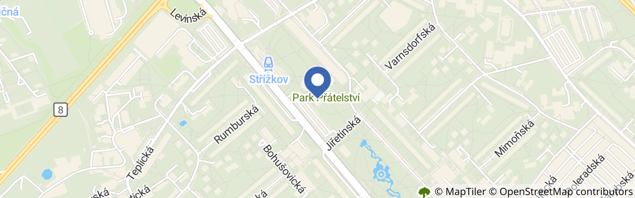 Mapa - Dětské hřiště u stanice metra Střížkov