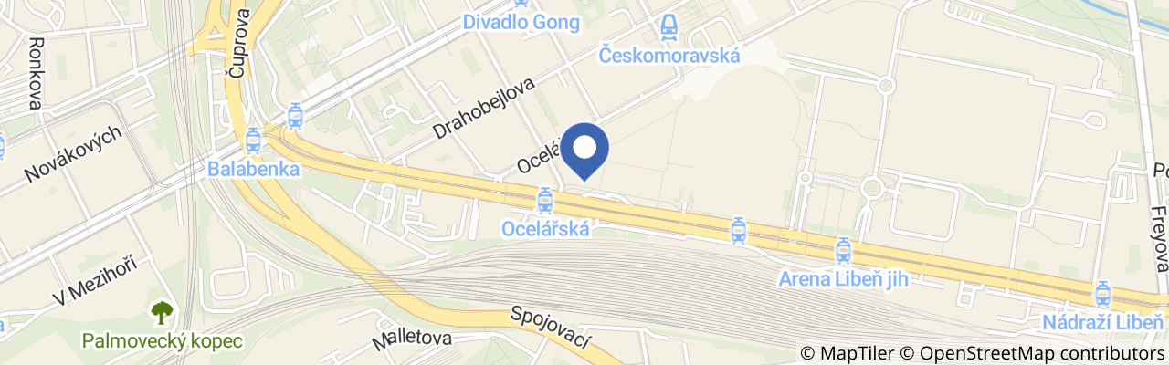 Mapa - Dětské hřiště Harfa