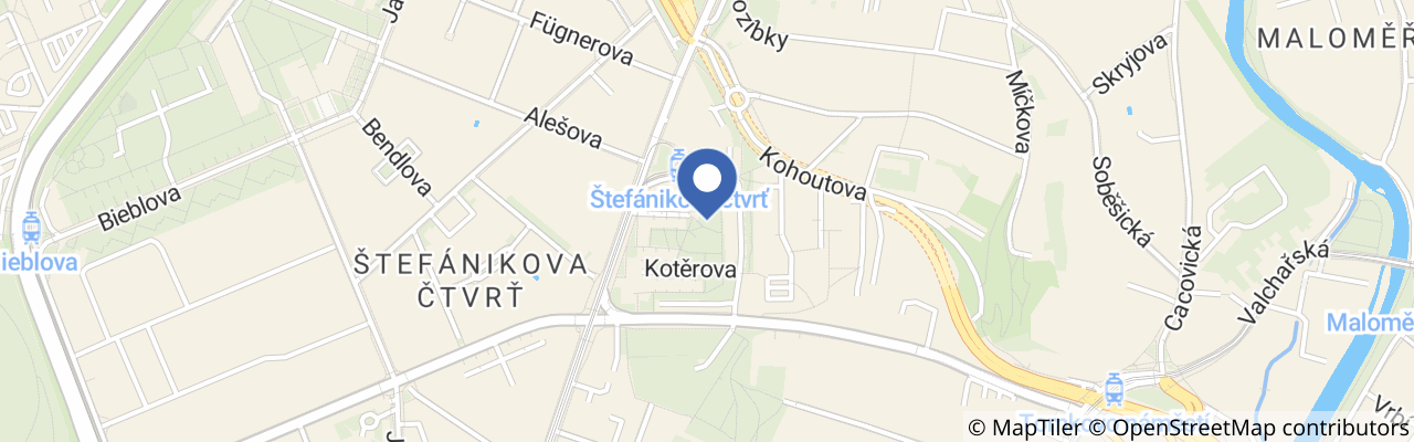 Mapa - Hřiště Merhautova