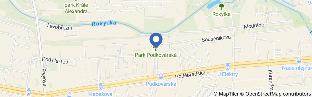 Mapa - Park Podkovářská