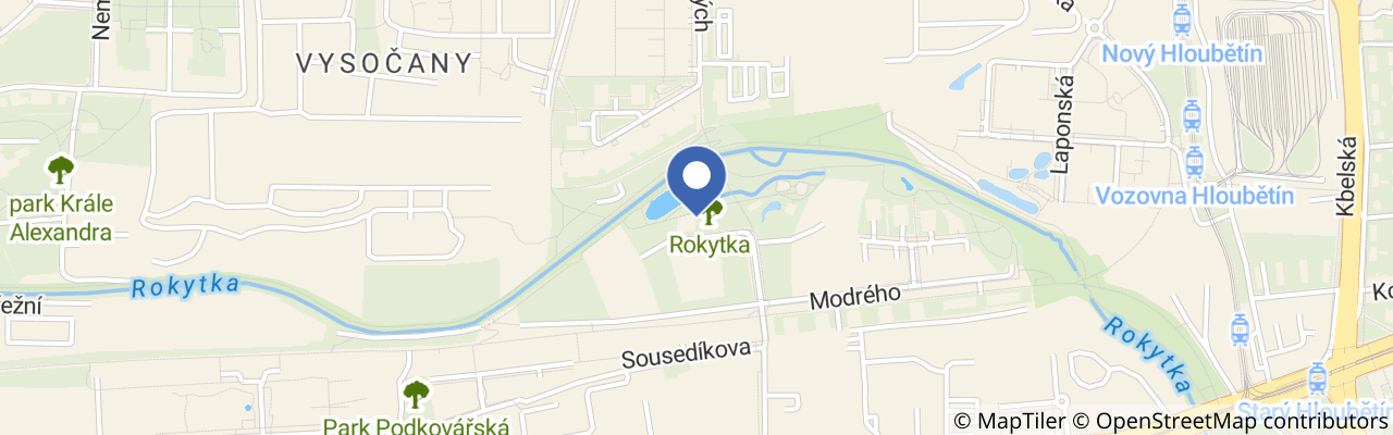 Mapa - Park Zahrádky