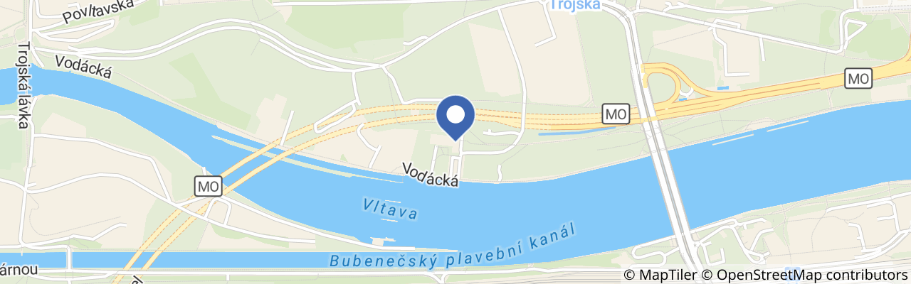 Mapa - Loděnice Praha Troja