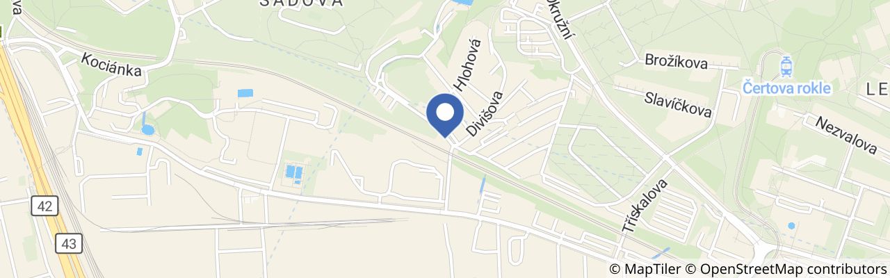 Mapa - Hřiště Trtílkova