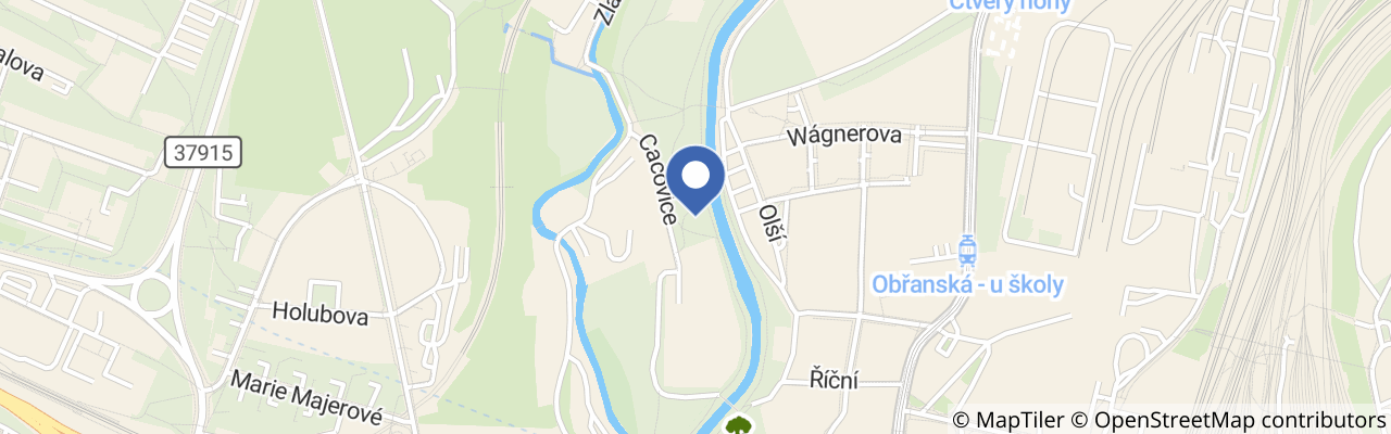 Mapa - Dětské hřiště Cacovický mlýn