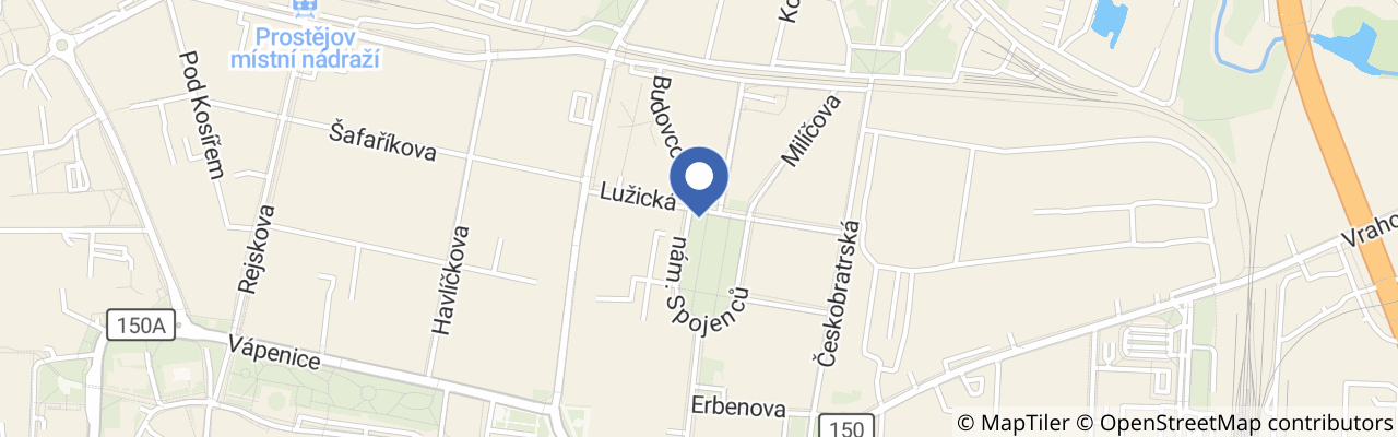 Mapa - Dětské hřištěna Nám. Spojenců