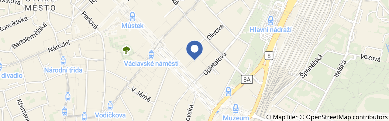 Mapa - Hotel Elysee Praha