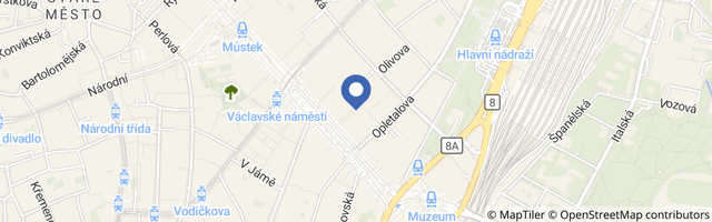 Mapa - Hotel Elysee Praha