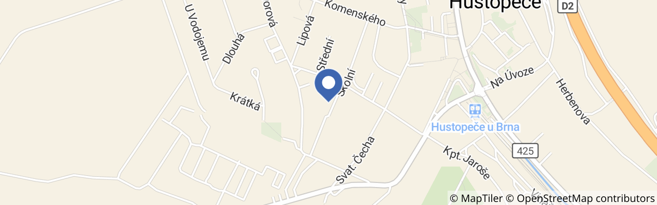 Mapa - Krojové hody Hustopeče 2026