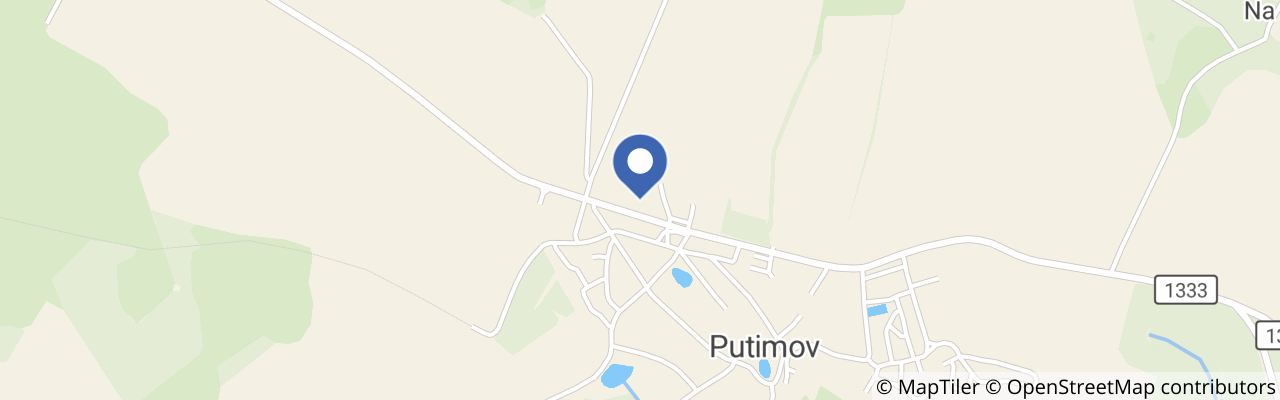 Mapa - Mega dětský kemp v Putimově 2026