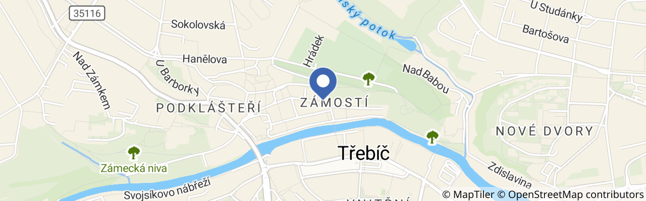 Mapa - Male chajim Třebíč 2026