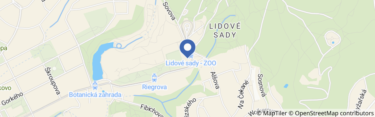 Mapa - Pohádky na zahradě Lidových sadů